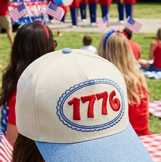 1776 USA Embroidered Hat