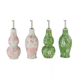 Stoneware Hand-Painted Oil Cruet