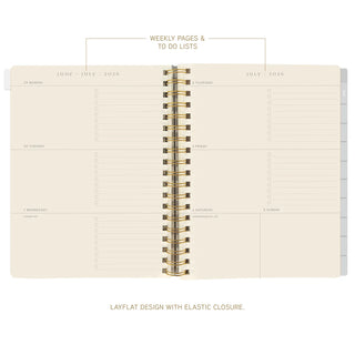 Green & White Stripes 18-month Planner