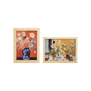 Scalloped/Ribbed Photo Frame, 2 Styles (Holds 5" x 7" Photo)