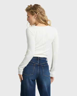 All I Need LS Knit Top // White Cap // Billabong