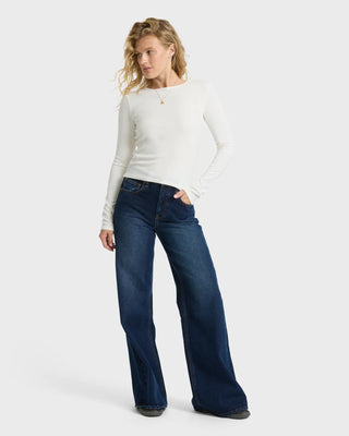 All I Need LS Knit Top // White Cap // Billabong