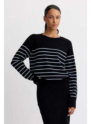 Anya Crewneck // Black Combo // Stitches and Stripes