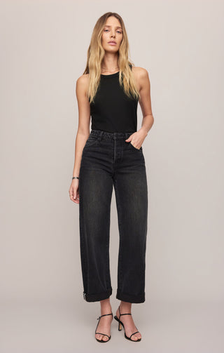 The Show Off Denim High-Rise Bowed Pant - Nocturne // Z Supply