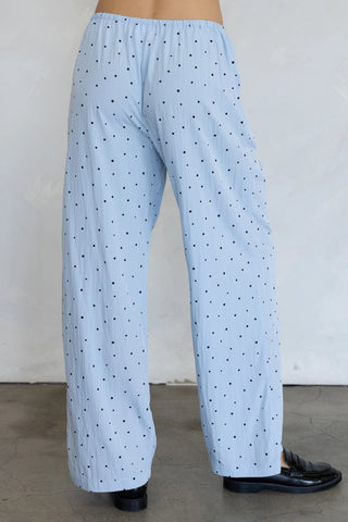 Eliana Polka Dot Pants - Light Blue