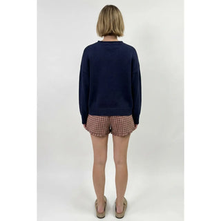 Corn Pullover Sweater - Navy