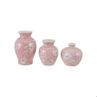 Cherry Blossom Stoneware Vases