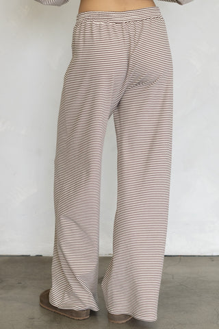 Levi Striped Pants - Almond