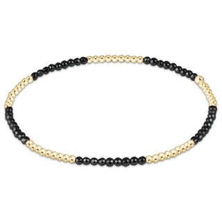 Blissful Pattern 2mm Bead Bracelet / Faceted Hematite / Enewton