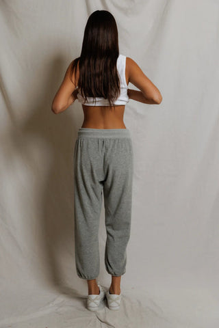 Gogo Loop Terry Jogger - Heather Grey // Perfect White Tee