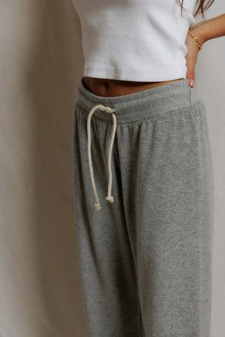 Gogo Loop Terry Jogger - Heather Grey // Perfect White Tee