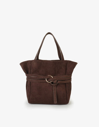 Blythe Mini Faux Suede Purse - Chocolate