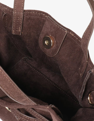 Blythe Mini Faux Suede Purse - Chocolate