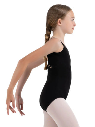 CC102C Black V-Neck Camisole Leotard