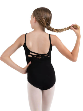 CC102C Black V-Neck Camisole Leotard