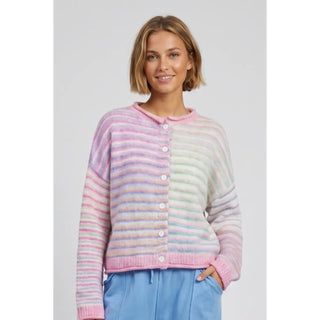 Lola Striped Cardigan - Strawberry Mix