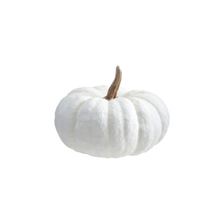 Resin Pumpkin - White & Cream Color