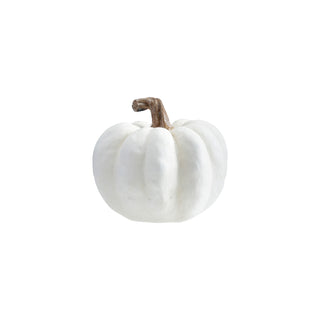 Resin Pumpkin - White & Cream Color