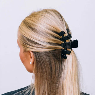 Classic Jet Black Medium Claw Clip - Teleties