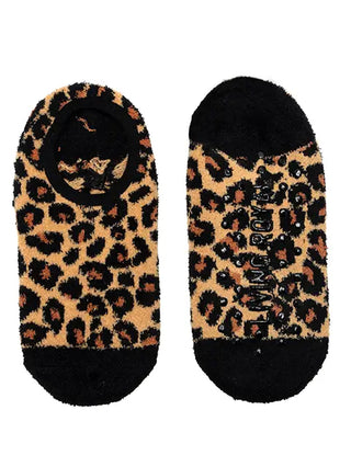 Animal Print Fuzzy Slipper Sock