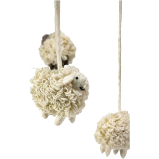 Sheep Mobile Hanging w/ PomPom