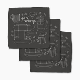 Geometry Good Morning Coffee Dishcloth Set