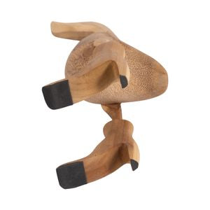 21" Wooden Duck w/ Rainboots