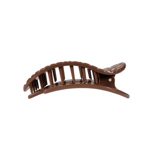 Brown Crocodile Small Flat Round Hair Clip // Teleties