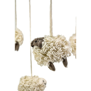 Sheep Mobile Hanging w/ PomPom