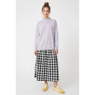 Marian Mock Neck Oversized Sweater - Grey