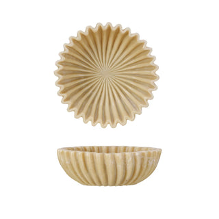 Fluted Decorative Bowl / Cream