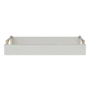 Lacquered Tray w/ Handles / White