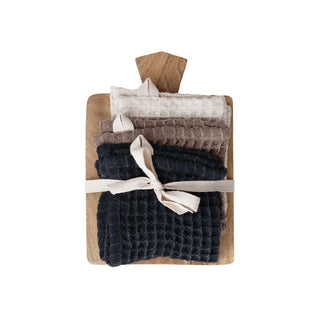 Waffle Weave Dish Cloth on Serving Board