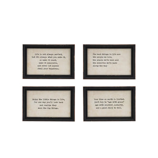 Black Frame Wall Decor w/ Saying
