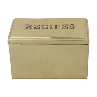 Gold Etched "Recipes" Box w/ 36 Cards