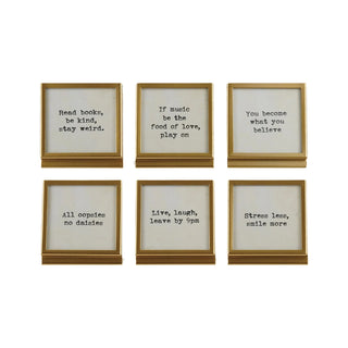 Playful Small Frame w/ Easel & Saying - Gold
