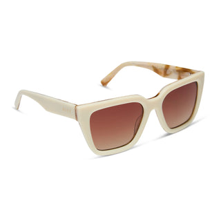 DIFF Amara Courtside Sunglasses - Ivory Gilded Tort