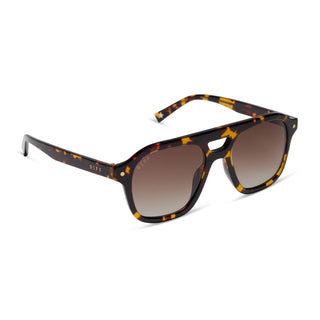 Coast Tortoise Brown Gradient Sunglasses // DIFF