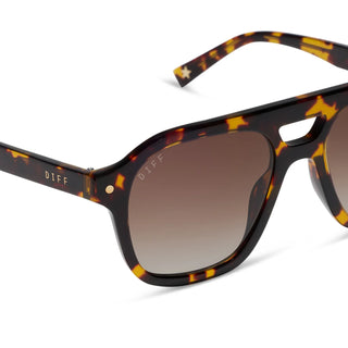 Coast Tortoise Brown Gradient Sunglasses // DIFF