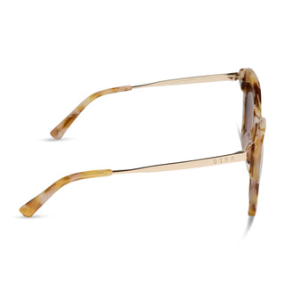 Becky II Gilded Tort Sunglasses // DIFF - Light Brown Gradient
