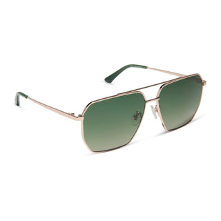 DIFF Berkely Champagne Gold / Aloe Green Gradient Sunglasses