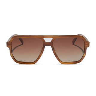 DIFF Cameron Polarized Sunglasses - Tawny Tortoise + Brown Gradient