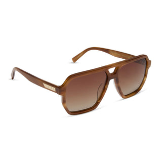 DIFF Cameron Polarized Sunglasses - Tawny Tortoise + Brown Gradient