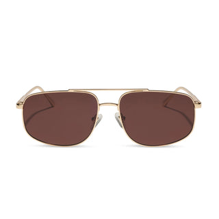 DIFF Charley Gold + Brown Sunglasses