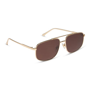 DIFF Charley Gold + Brown Sunglasses