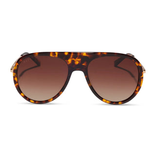 DIFF Cleo Aviator Rich Tortoise Sunglasses