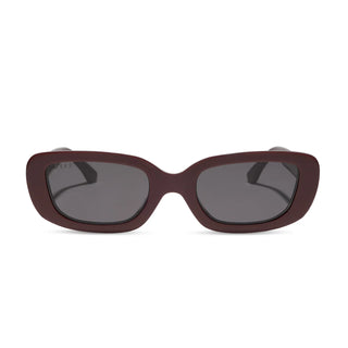 DIFF Daphne Rectangle Rugby Red Sunglasses
