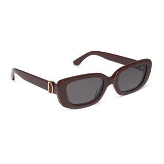 DIFF Daphne Rectangle Rugby Red Sunglasses