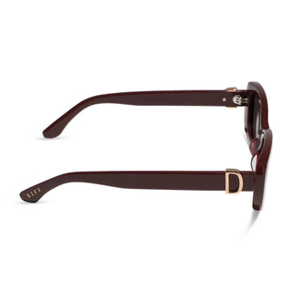 DIFF Daphne Rectangle Rugby Red Sunglasses