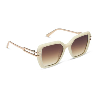 DIFF Dasha Courtside Ivory Sunglasses